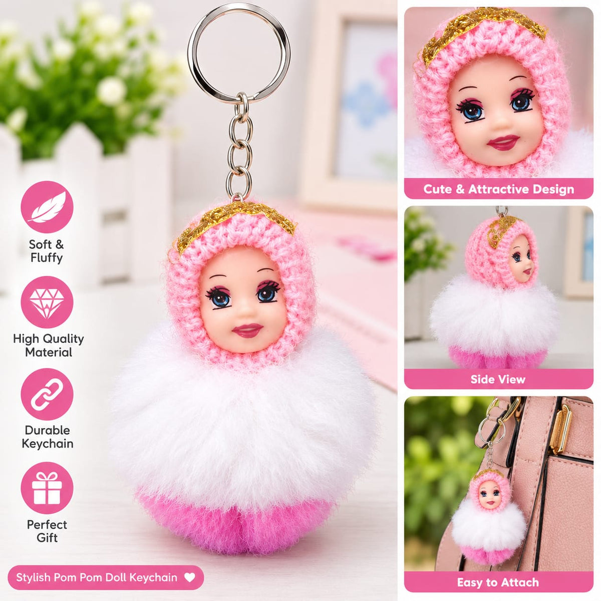 {PACK OF 12} Cute Love Doll Keychain - 21345