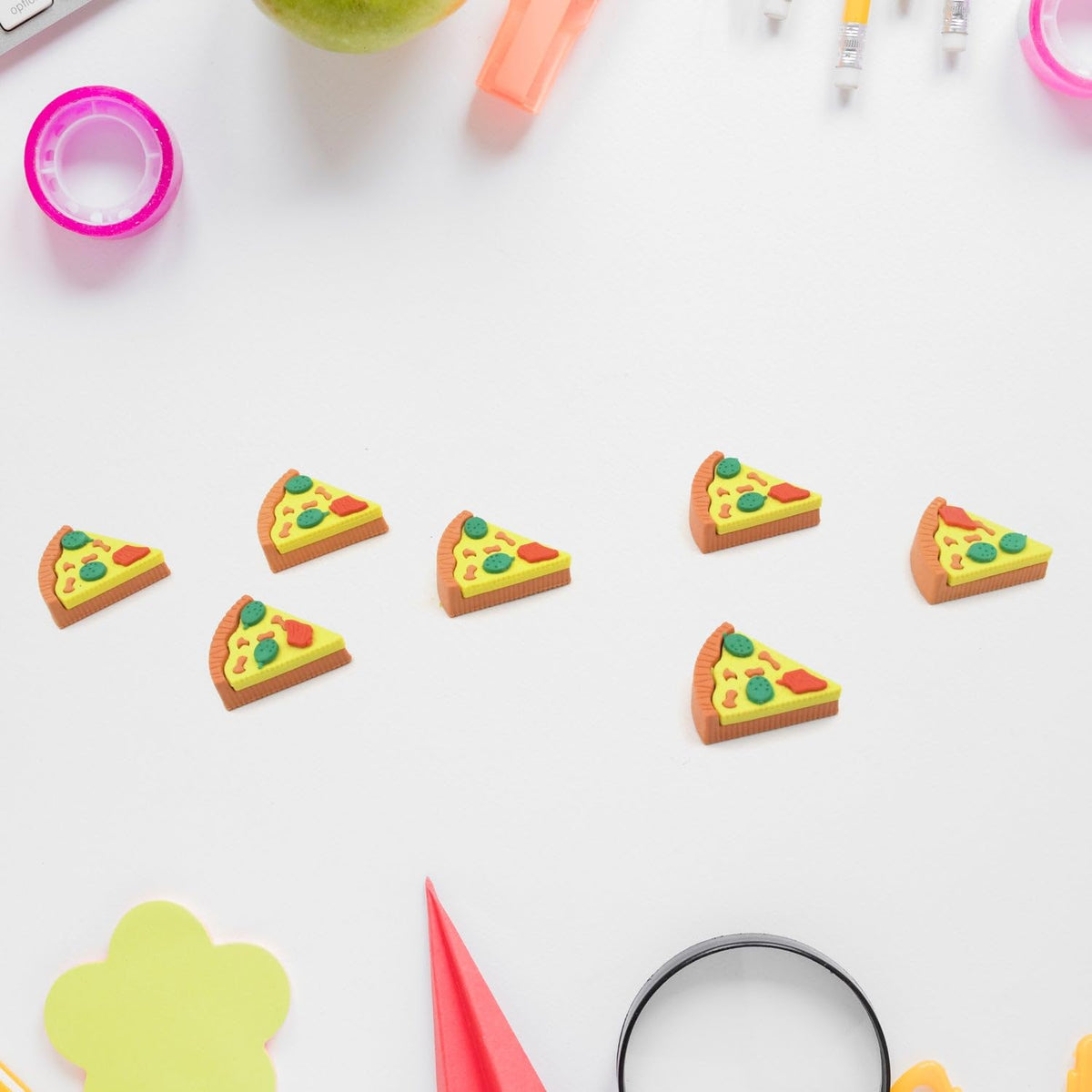 Pizza Erasers Set1, Novelty Stationery in Pizza Box