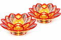 Transparent Flower LED Tea Light Candles Flameless Smokeless Battery Operated Decorative Diya Lights | Lotus Flower Shape for Diwali, Pooja, Home Decor & Festivals - 21376