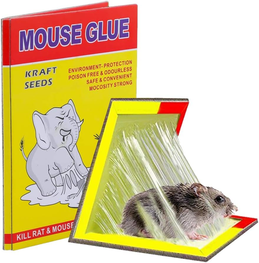 Kraft Seeds Rat Glue Trap Glue Board Mouse Catcher Adhesive Sticky Glue Pad Non Poisonous Non Toxic Odourless