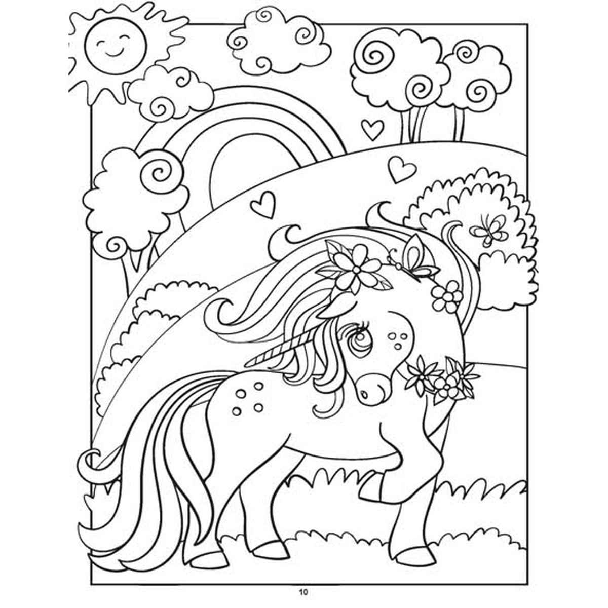 Unicorn Shaped Colouring Book for Kids, 5 Sketch Pens and Sticker Sheet, Unicorn Activity Colouring Kit, Art Set Gift for Children