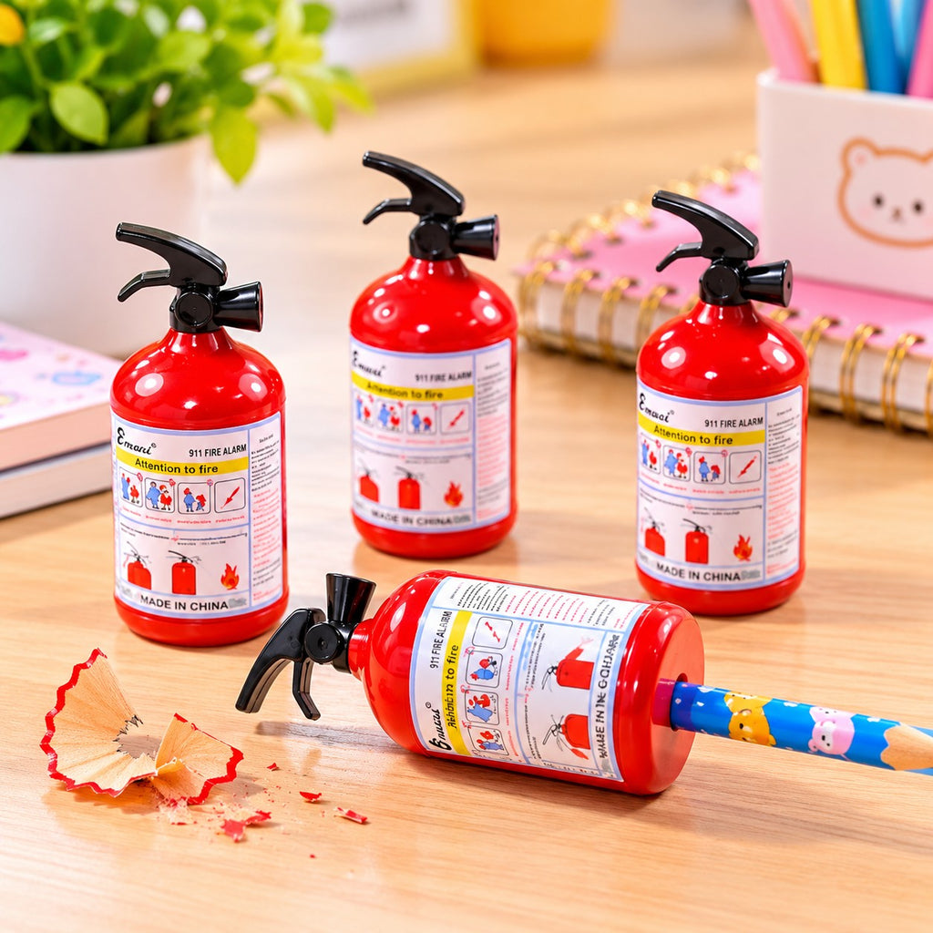 ARPIT MART Sharpener Fire Extinguisher Shape Creative Pencil Sharpener Student Stationery for Children Gifts Office School Supply Red Color