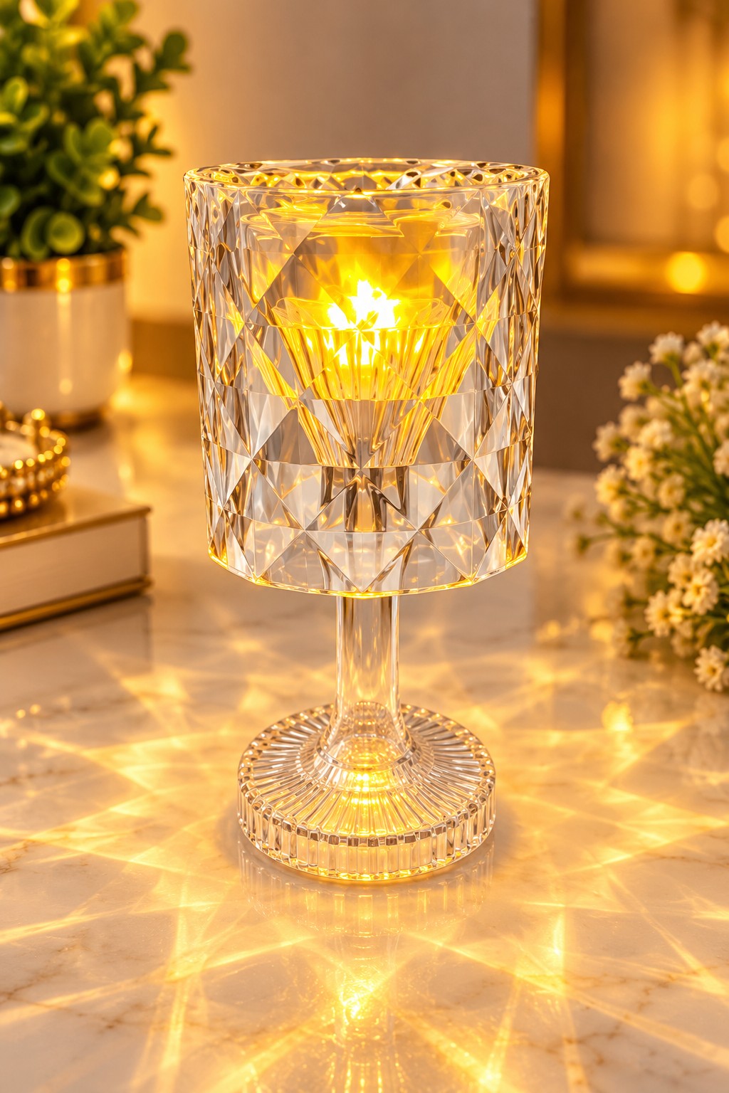 Crystal Diamond Table Lamp, SKU : 21203