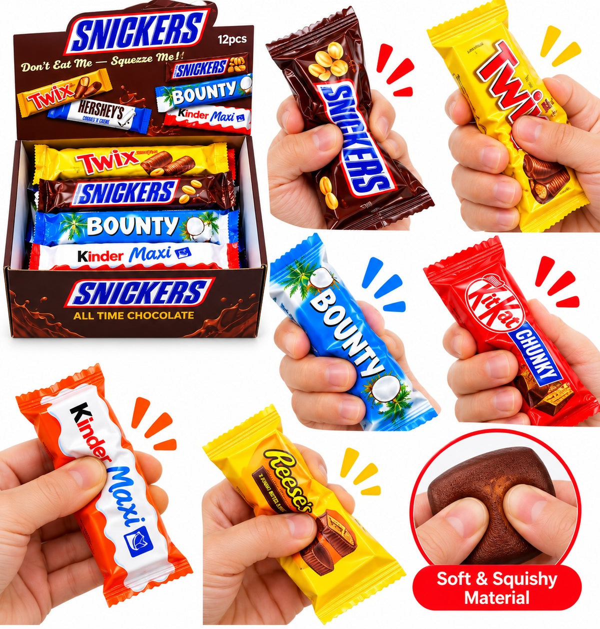Candy Bar Squishy Toy Collection