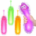 NUOBESTY  Glowing Caterpillar Toys, Luminous Squeeze Puffer Worms