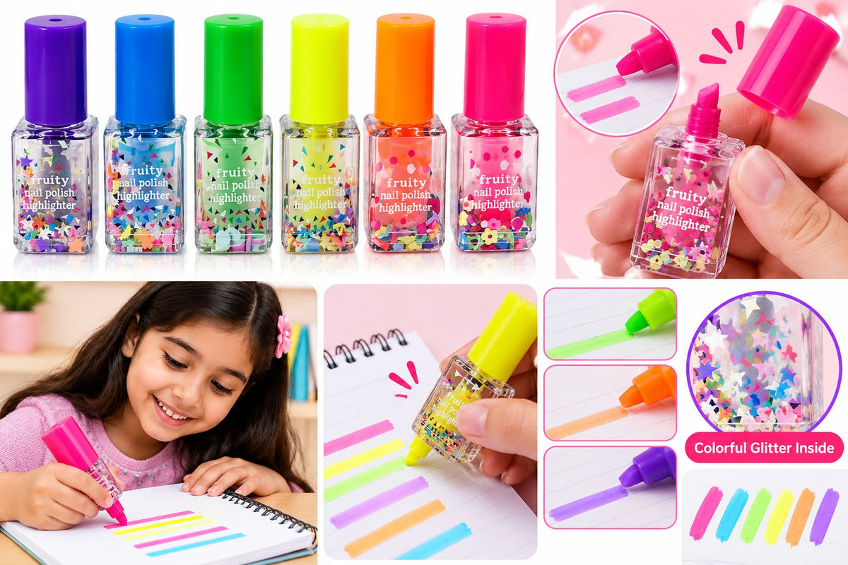 [PACK OF 24] Colourful Nail Polish Highlighter Display
