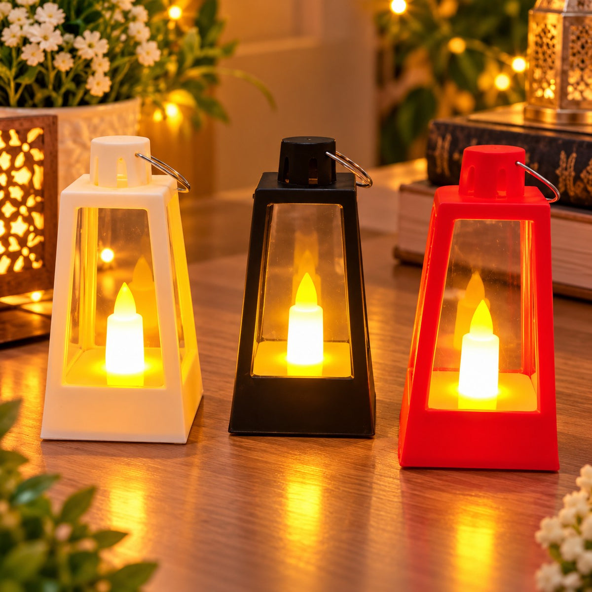 {1 pcs } Cosy Trio of Glowing Lanterns
