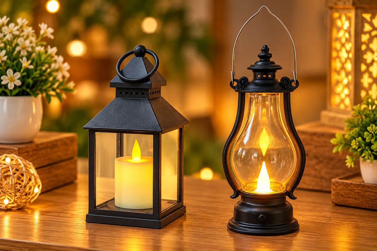 {1 PCS} Acrylic  Lantern Lamp LED Candle for Home Decoration [RANDOM DESIGN]