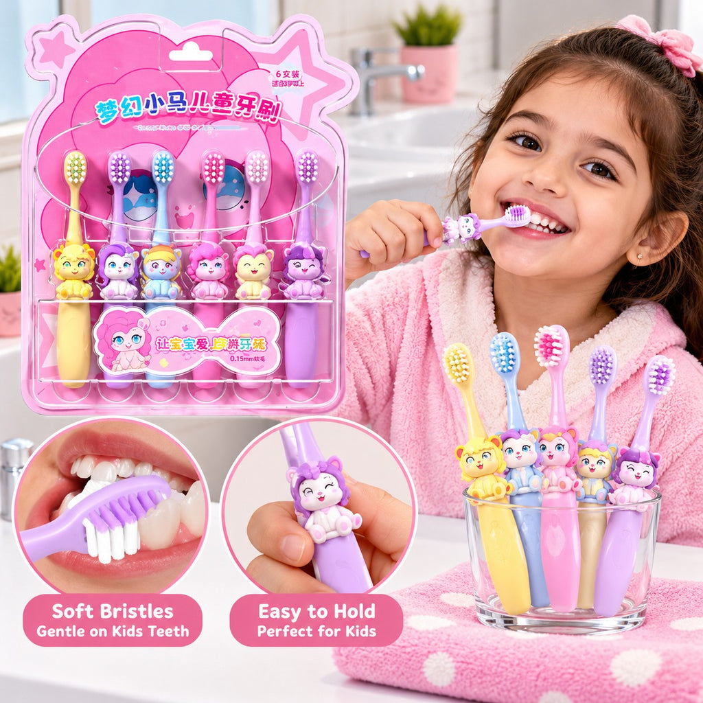 Baby Toothbrush for Kids 1-6 Years, Ultra Soft Bristles Tooth Brush with Cute Bear Handle