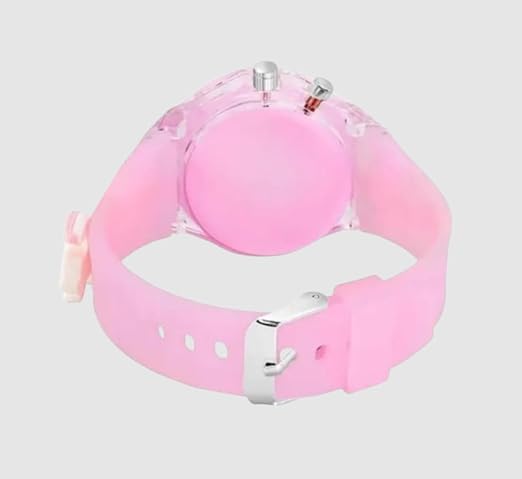 Kids Watch with LED Light-Up Case, Pink And Purple Combo Silicone Band