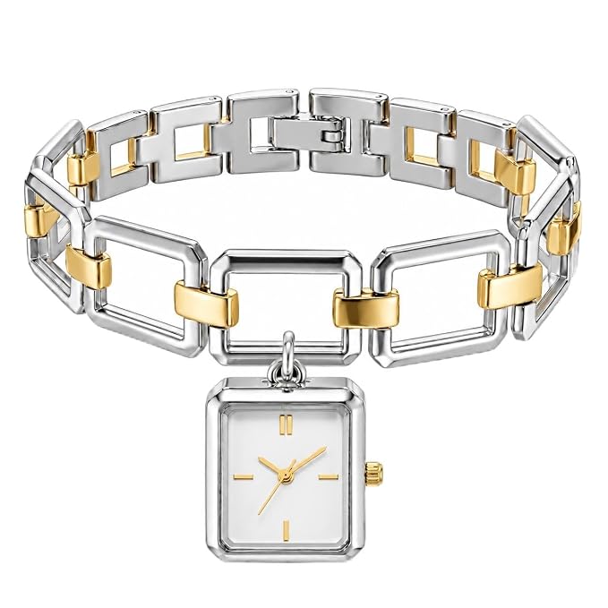 Women’s Analog Bracelet Watch for Girls & Women | Elegant Rectangular Dial | Metal Link Chain Strap | Fashion & Casual Wrist Watch