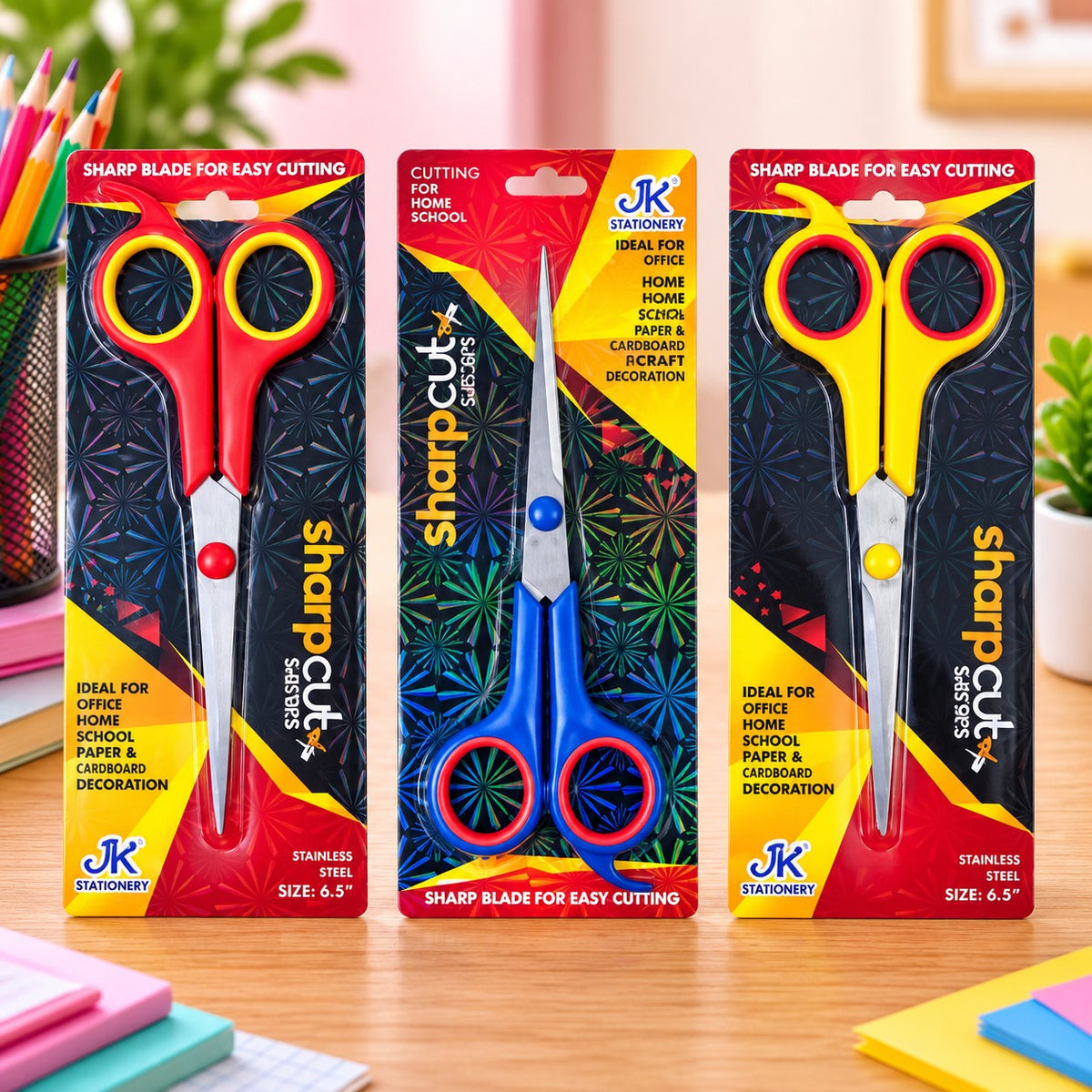 Plastic Multipurpose Scissors for Home Random Color (170MM)