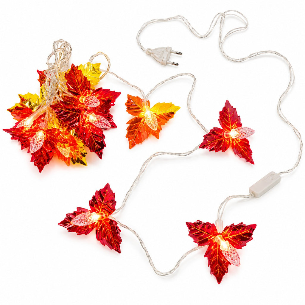 Decorative LED Leaf String Light, Multicolor