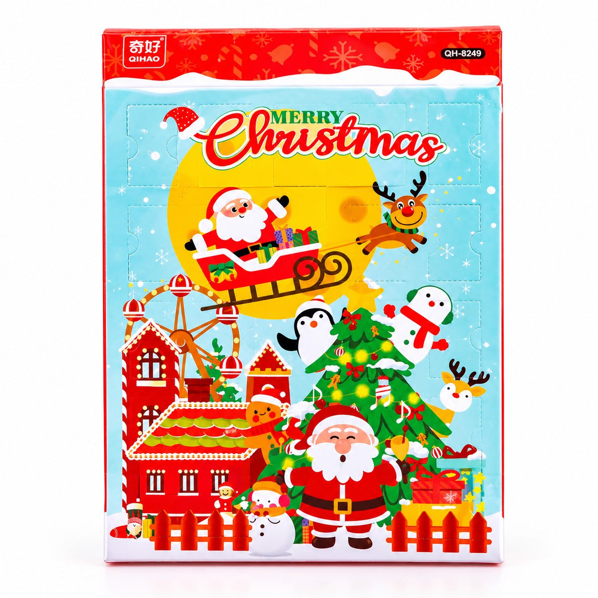Merry Christmas Advent Calendar Toy Set | 24 Surprise Mini Figures – Holiday Countdown Gift for Kids