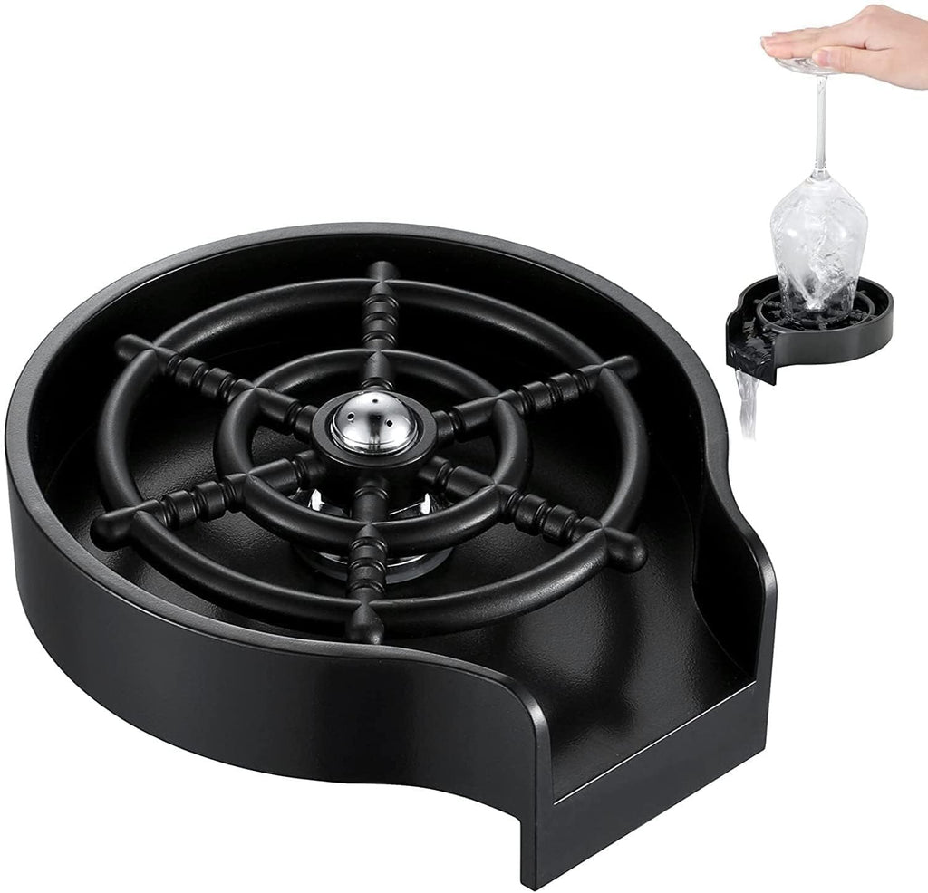 SAYFINE Automatic Cup Washer for Sink | Glass Rinser for Kitchen, Bar & Cafe | High Pressure Jet Cleaner for Bottles, Cups & Wine Glasses | Cleaning Accessory | Cup Rinser Kitchen Sink Attachment