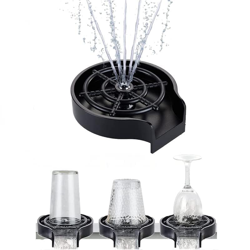 SAYFINE Automatic Cup Washer for Sink | Glass Rinser for Kitchen, Bar & Cafe | High Pressure Jet Cleaner for Bottles, Cups & Wine Glasses | Cleaning Accessory | Cup Rinser Kitchen Sink Attachment