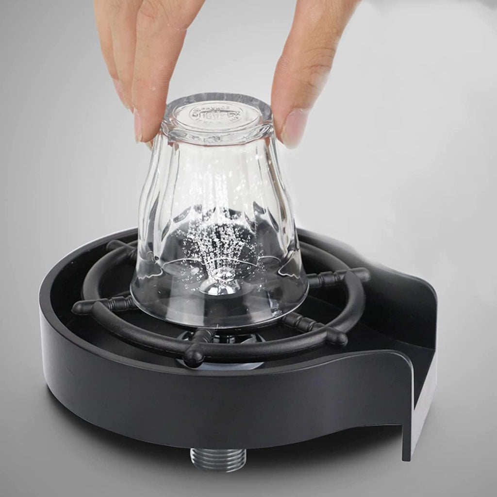 SAYFINE Automatic Cup Washer for Sink | Glass Rinser for Kitchen, Bar & Cafe | High Pressure Jet Cleaner for Bottles, Cups & Wine Glasses | Cleaning Accessory | Cup Rinser Kitchen Sink Attachment