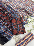 Cotton Suit Set with Mulmul Dupatta - 03