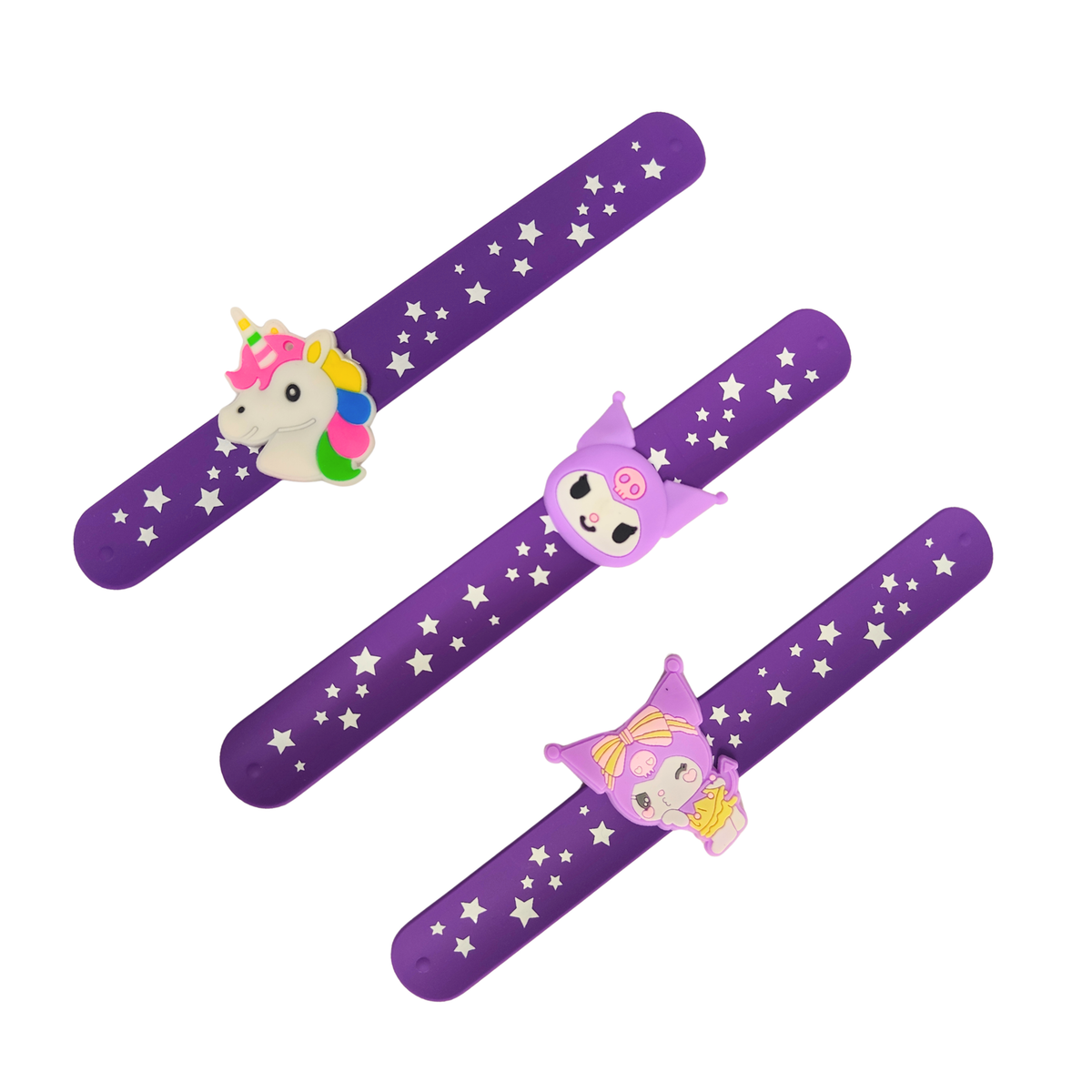 {Pack of 12} Kuromi Slap Bracelets Silicone Slap Bands for kids - 20597