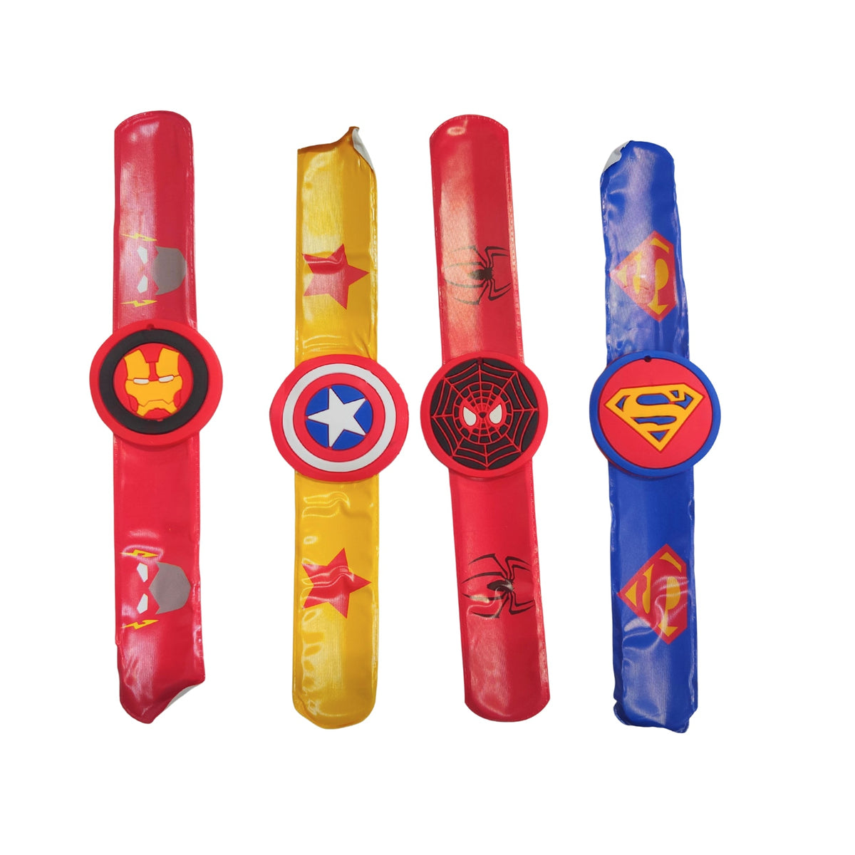 {Pack of 12} Silicone Flexible Slap Band for Kids & Adults/Return Gift Special for Themes Parties {Random Design} - 20602