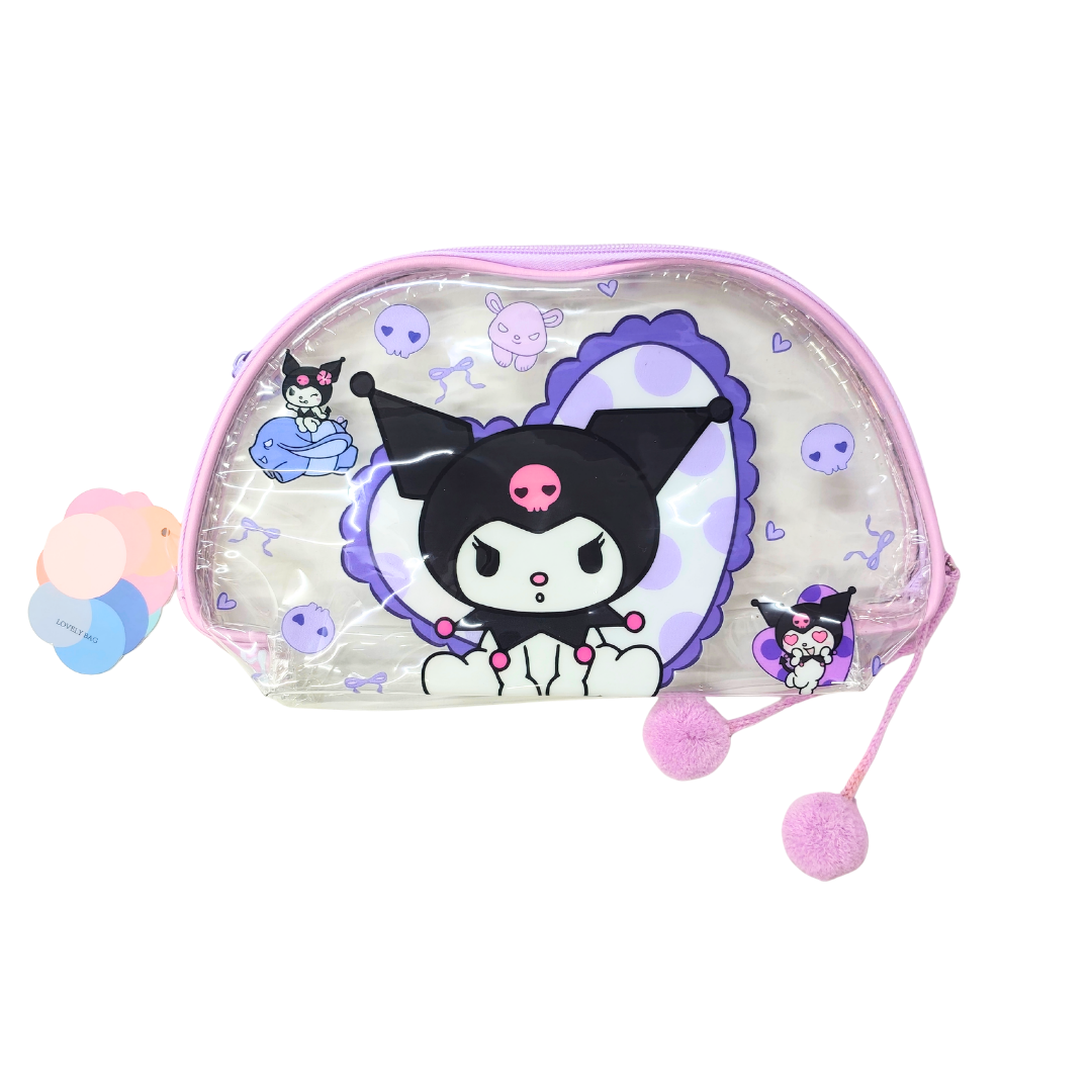 3 pcs Hello Kitty & Kuromi Makeup Bag Set - 188602