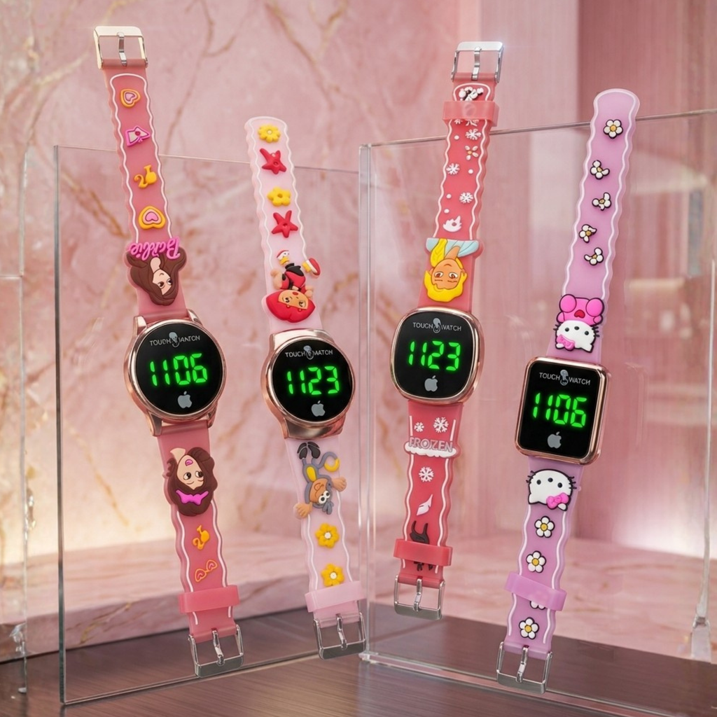 Barbie doll Print Smart watch for Kids Random Design Touch screen {Random Design} - 20659