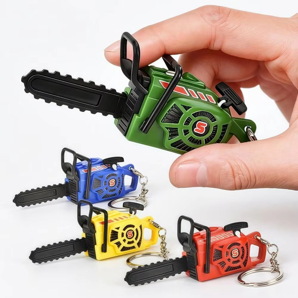Creativity Plastic Electric Saw Keychain Realistic Handheld {Random Color} - 20704