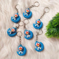 {Pack of 12} Doraemon Moon Small Lightweight Key Chain for Bike Keys Kids Men Women Boys Girls Great Collectible - 20381