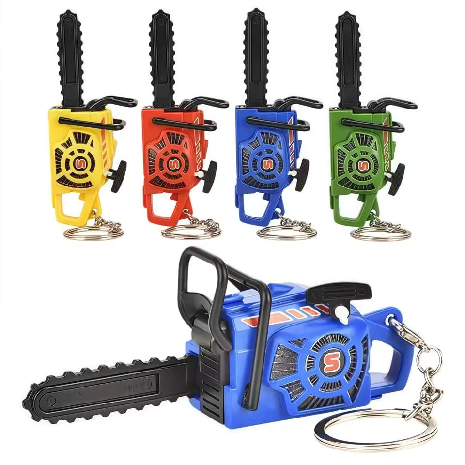 Creativity Plastic Electric Saw Keychain Realistic Handheld {Random Color} - 20704
