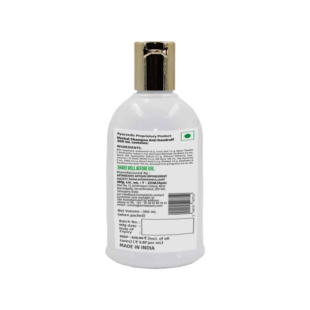 Herbal Shampoo Anti Dandruff Sulphate Free Based – 300ml