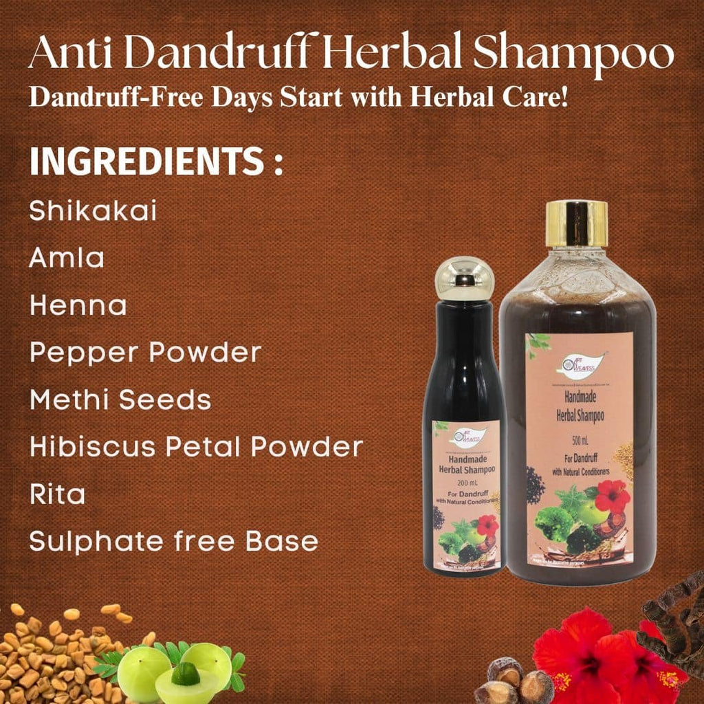 Herbal Shampoo Anti Dandruff Sulphate free Based – 500ml
