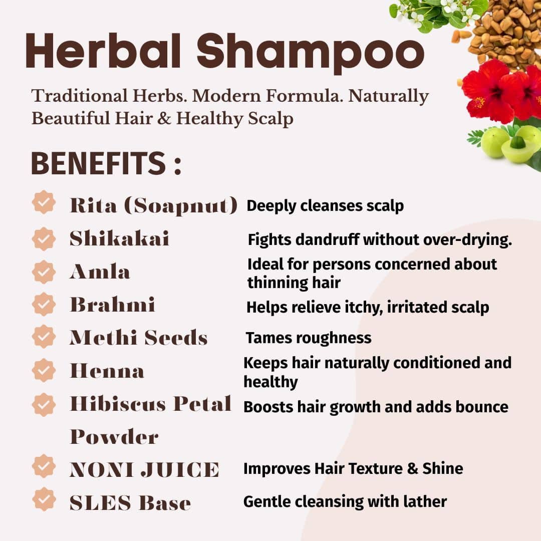 Herbal Shampoo SLES Based – 500ml