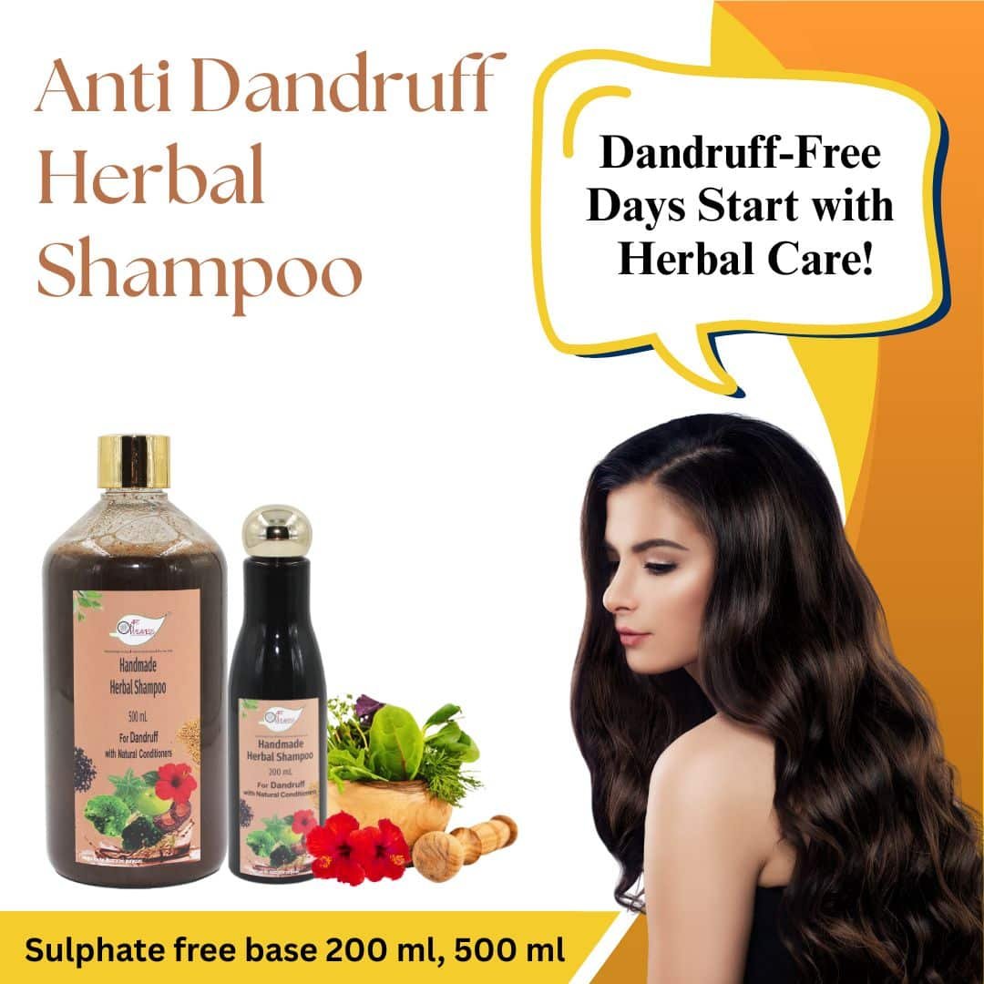 Herbal Shampoo Anti Dandruff Sulphate free Based – 500ml