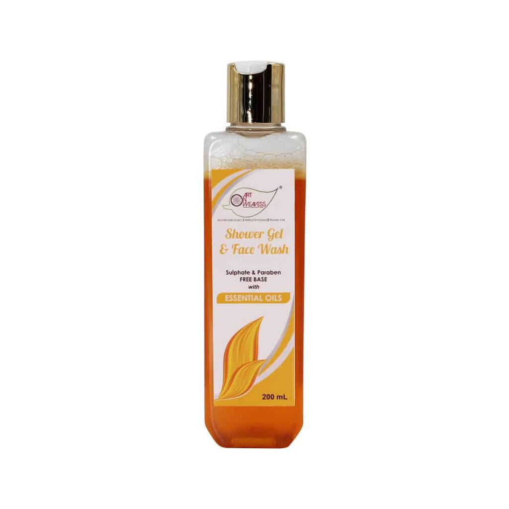 Almond Oil Essential Oils Shower Gel & Face wash with Sulphates & Parabens free Base – 200ml