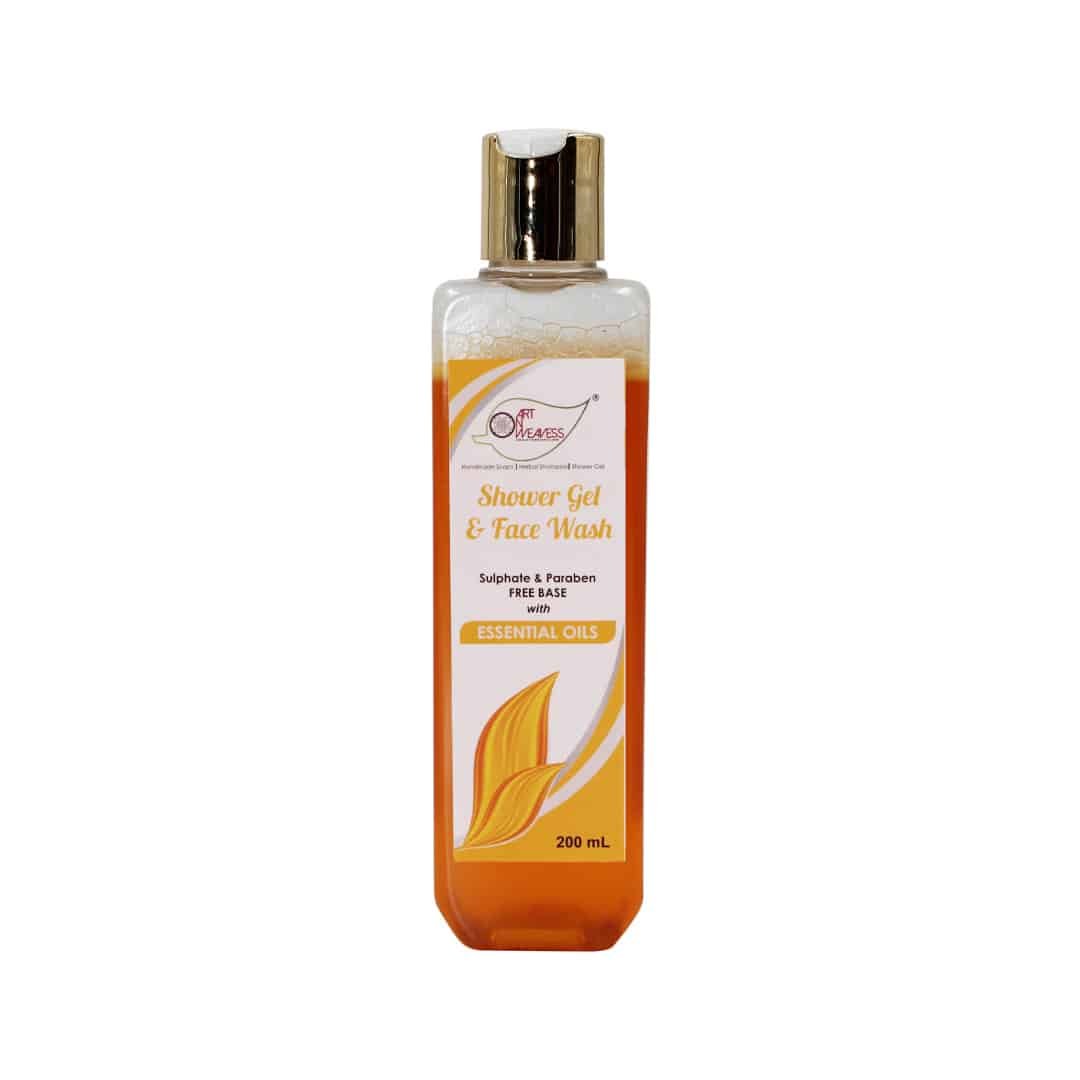 Almond Oil Essential Oils Shower Gel & Face wash with Sulphates & Parabens free Base – 200ml