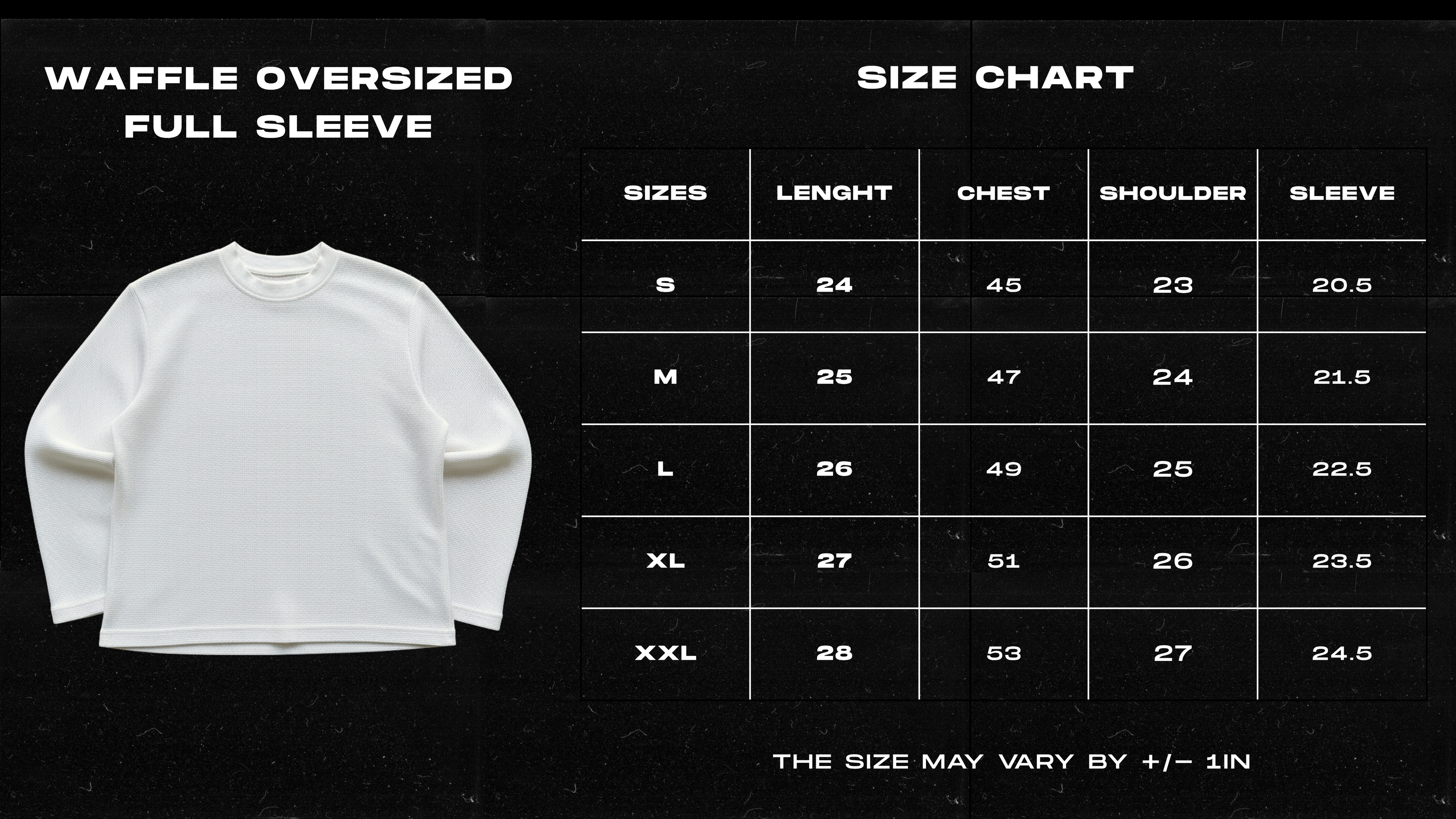White Henley waffle Kint