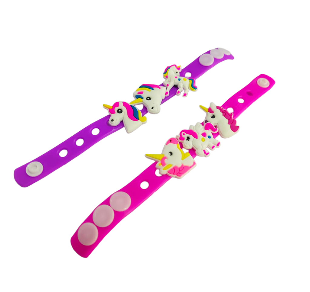 Unicorn Silicone Bracelet for Girls | Adjustable Cartoon Wristband | Soft Rubber Bracelet - 20820