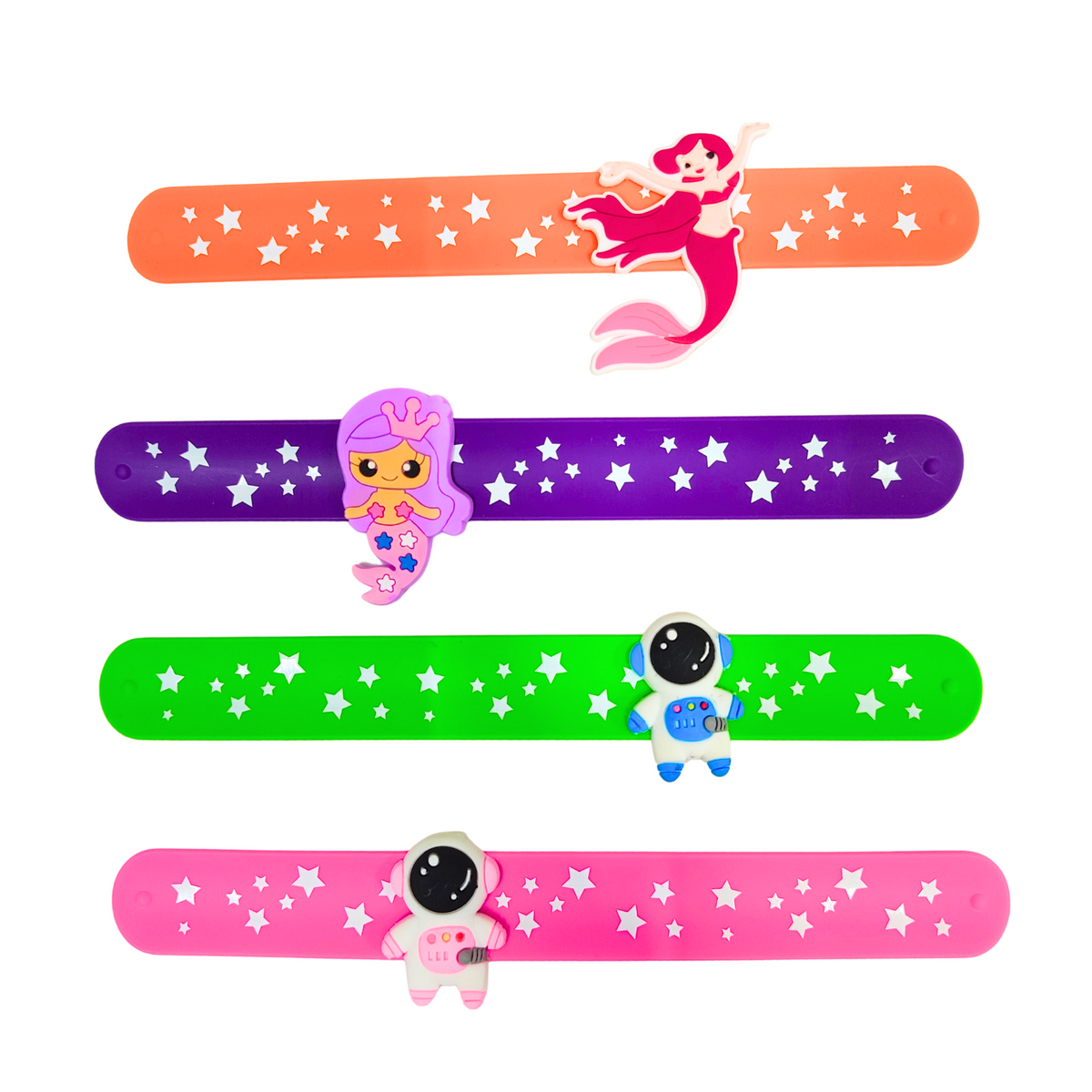 Slap Snap Silicone Band Bracelet for Kids Wrist Band for Girls Kids Colorful Slap Bracelets for Girls Hand Band {Random Design} - 20627