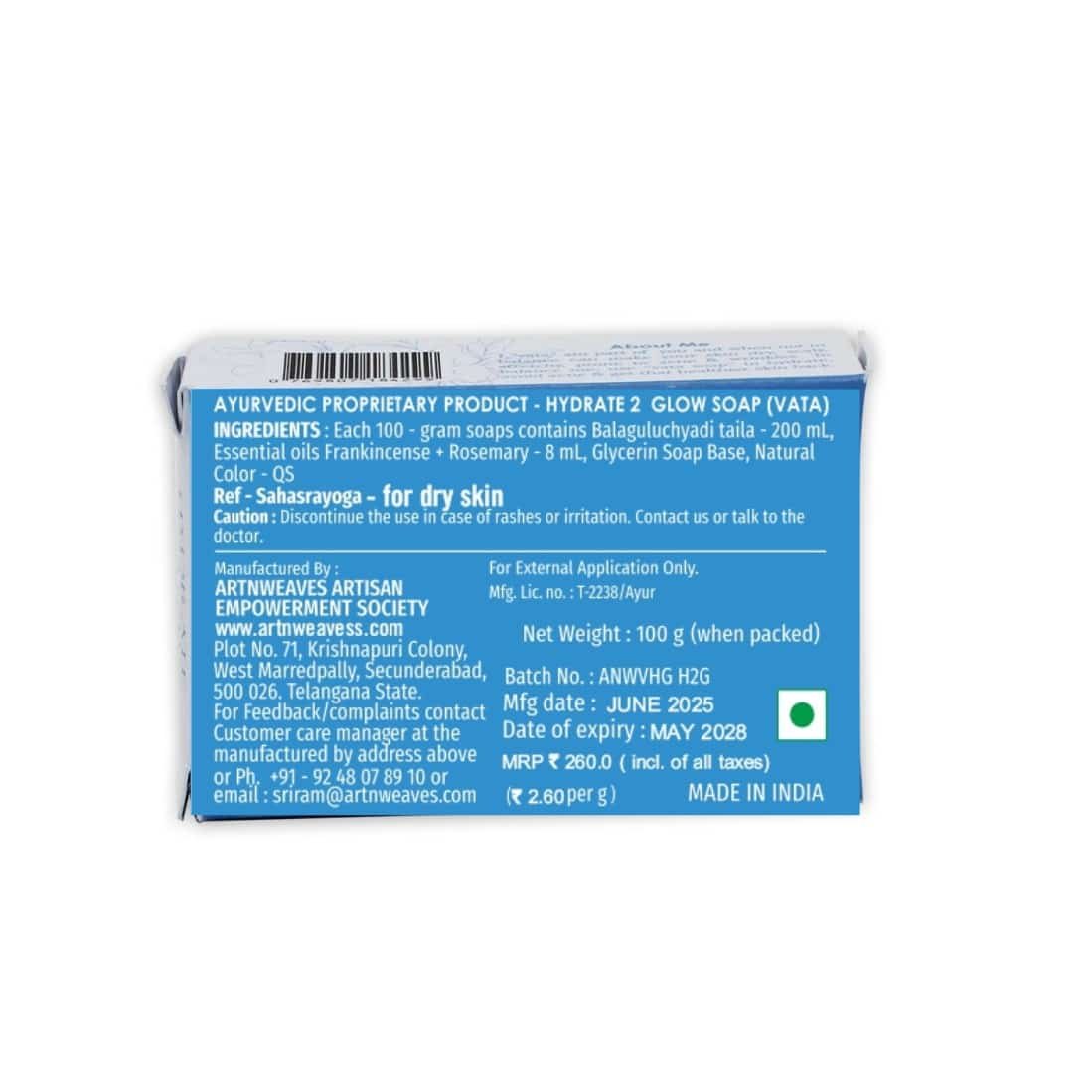 VHG -VATA Soap for Dry skin