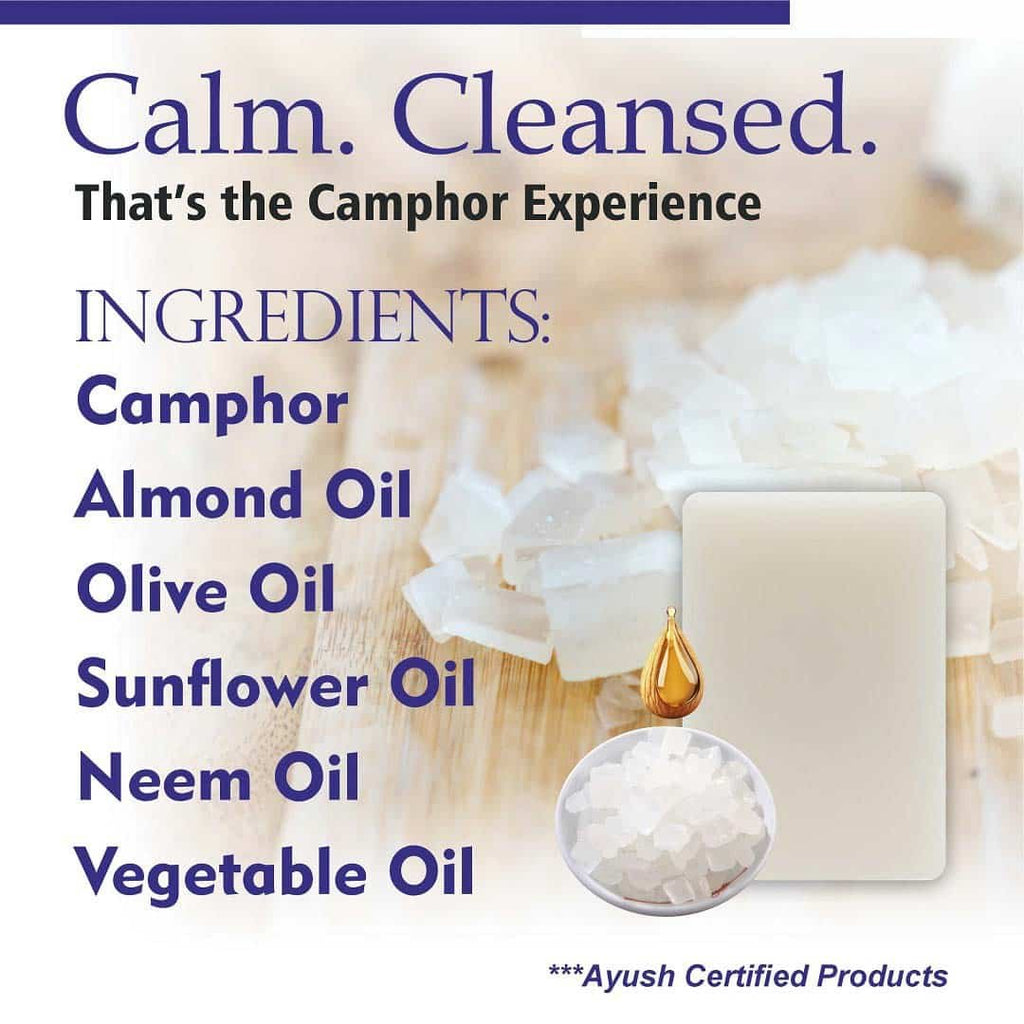 CAMPHOR Handmade VEGAN Almond Oil Soap NT Pack of 4