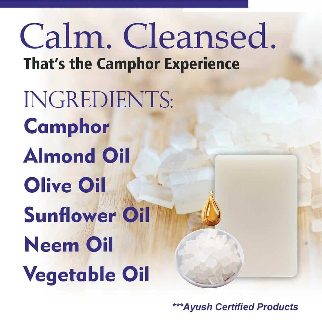 CAMPHOR Handmade VEGAN Almond Oil Soap NT Pack of 4
