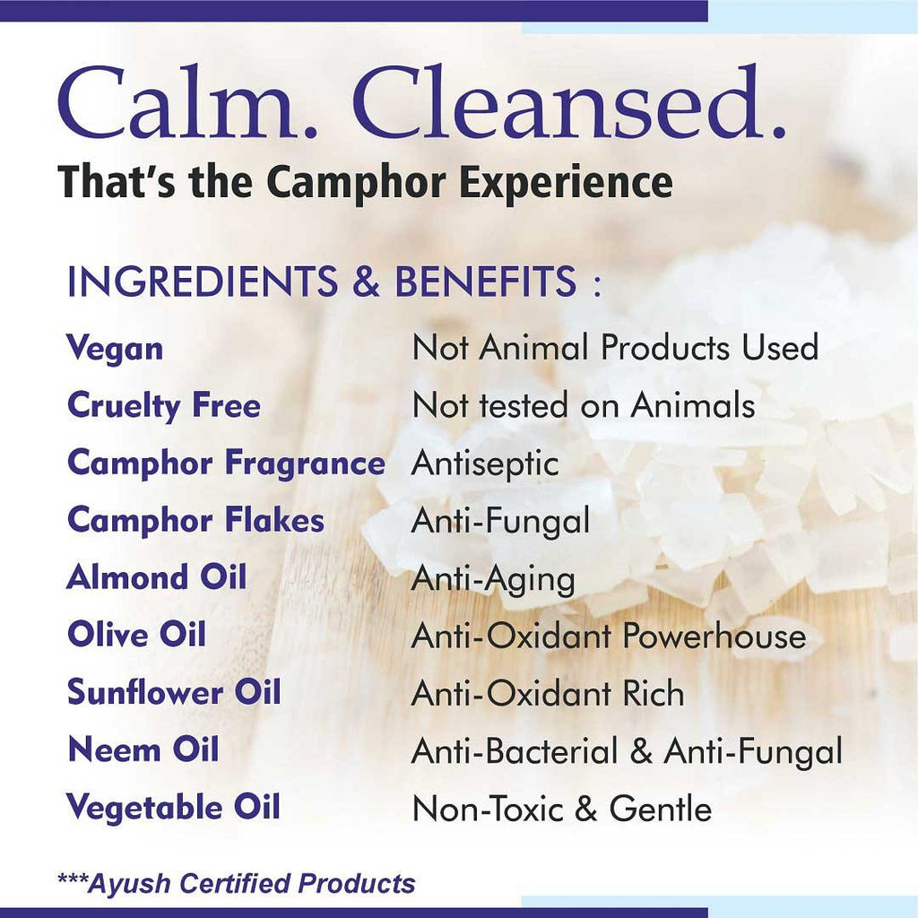 CAMPHOR Handmade VEGAN Almond Oil Soap NT 100 gms unit - Pack of 2