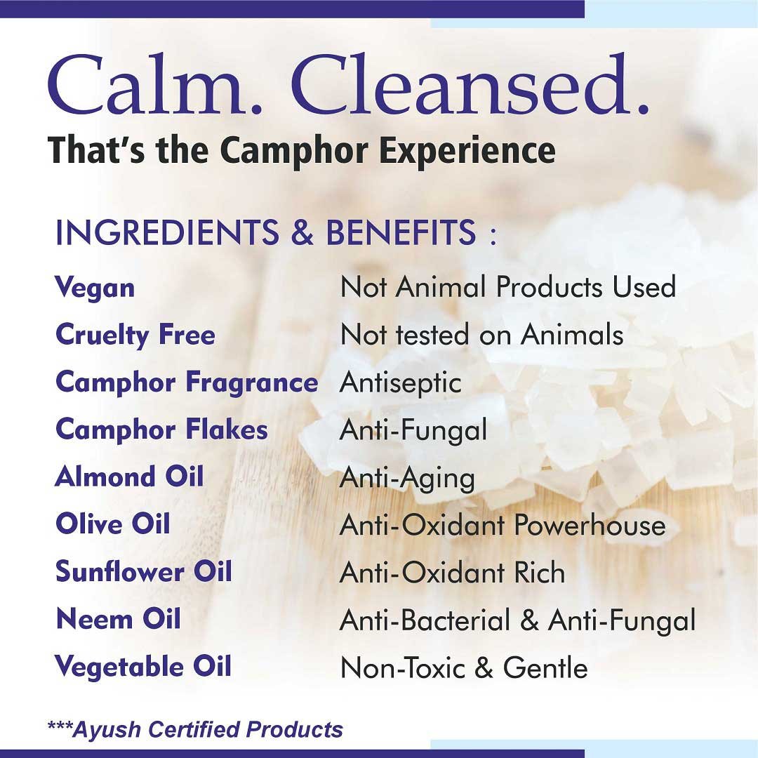 CAMPHOR Handmade VEGAN Almond Oil Soap NT Pack of 4