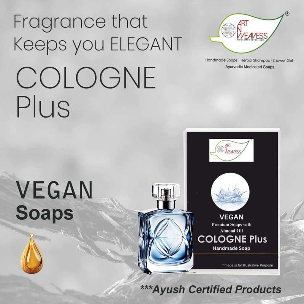 New  COLOGNE Plus Handmade VEGAN Almond Oil Soap NT Pack 100 gms unit - Pack of 2