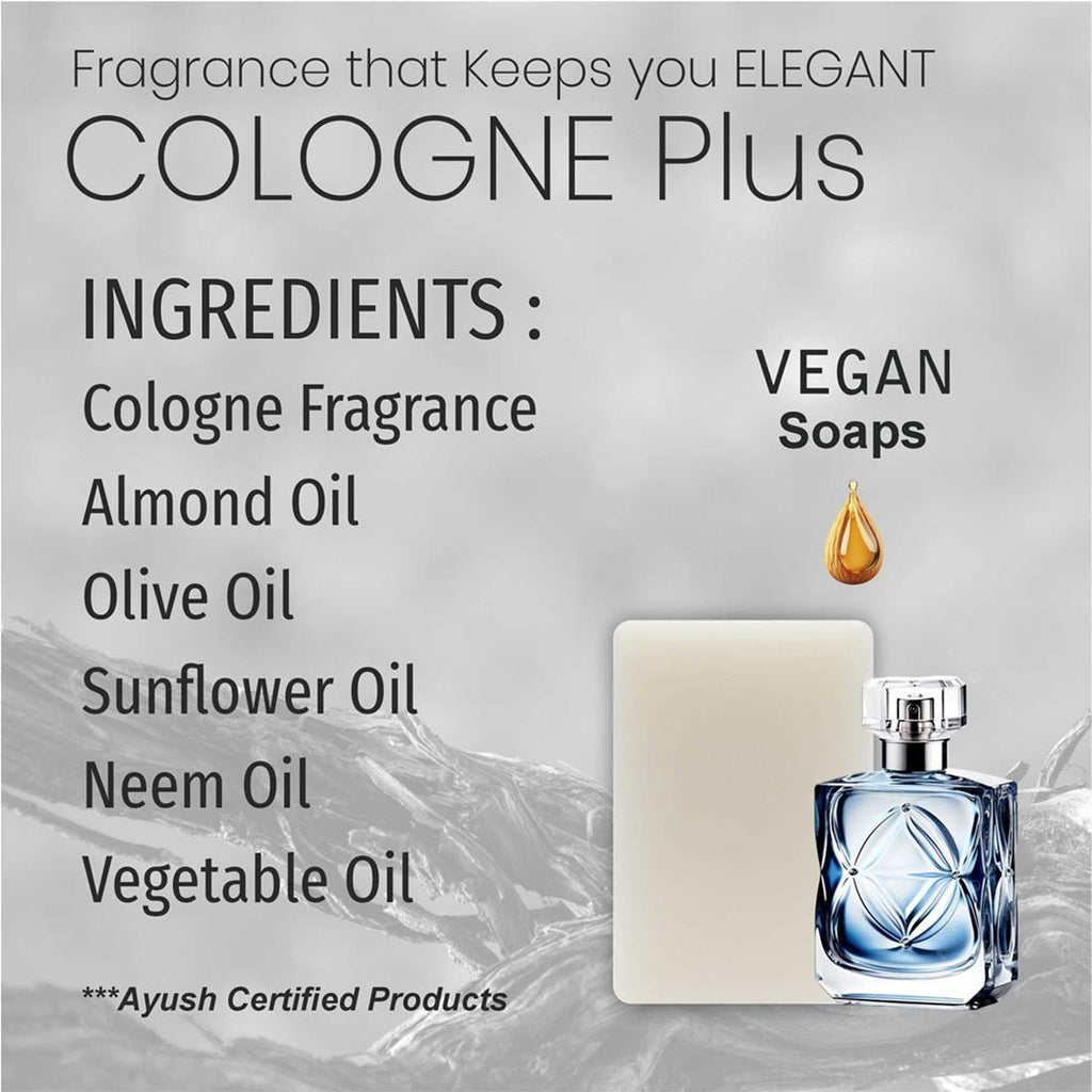 New  COLOGNE Plus Handmade VEGAN Almond Oil Soap NT Pack 100 gms unit - Pack of 2