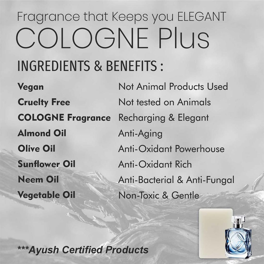 New  COLOGNE Plus Handmade VEGAN Almond Oil Soap NT Pack 100 gms unit - Pack of 2