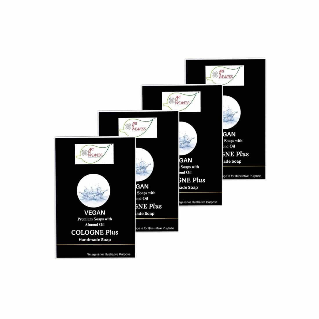 New COLOGNE Plus Handmade VEGAN Almond Oil Soap NT Pack of 4