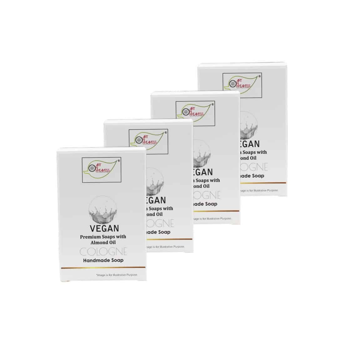 COLOGN Handmade VEGAN Almond Oil Soap NT Pack of 4