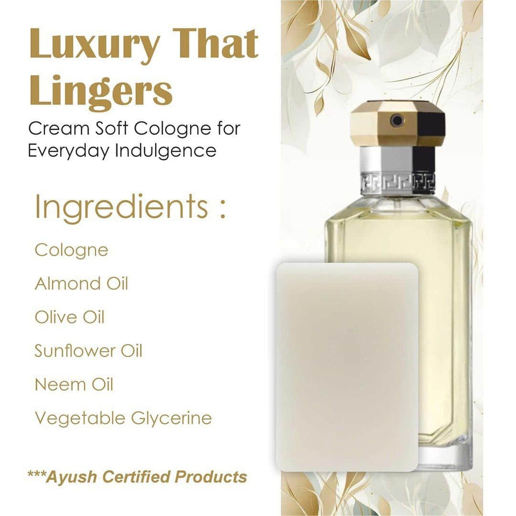 COLOGN Handmade VEGAN Almond Oil Soap NT 100 gms unit - Pack of 2