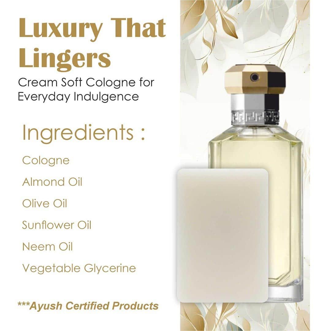 COLOGN Handmade VEGAN Almond Oil Soap NT 100 gms unit - Pack of 2